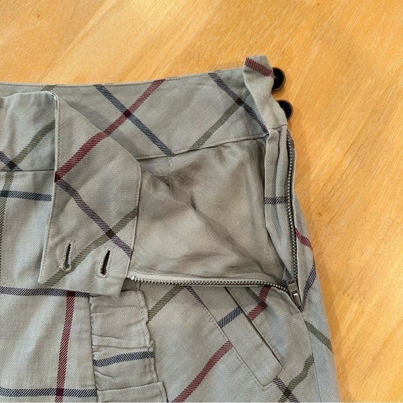 Edme‎ & Esyllte Womens Skirt 2 Anthropologie Gray Plaid Lace Lined Preppy - Picture 5 of 11